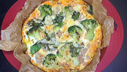 Slaný koláč z mrkvového základu