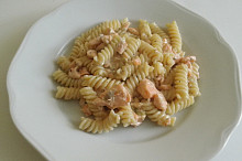 Těstoviny s lososem a smetanou