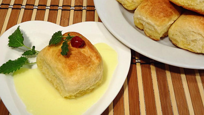 Tvarohové buchtičky s vanilkovou omáčkou