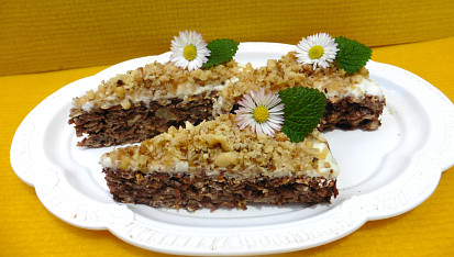 Řezy z ovesných vloček a banánu, bez mouky