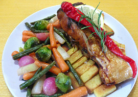 Uzený tolstolobik z horkovzdušné fritézy