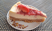 Jahodový pečený cheesecake