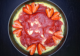 Jahodový pečený cheesecake
