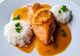 Kuřecí prso v pomerančové omáčce