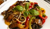 Špagety s hlívou ústřičnou na italský způsob