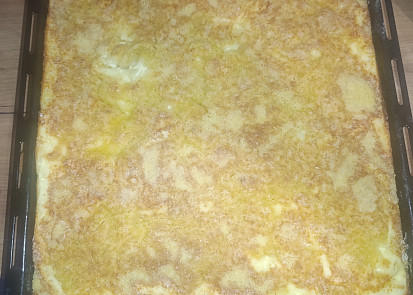 Sypaná tvarohová buchta