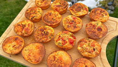 Vaječné muffiny se zeleninou
