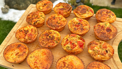 Vaječné muffiny se zeleninou