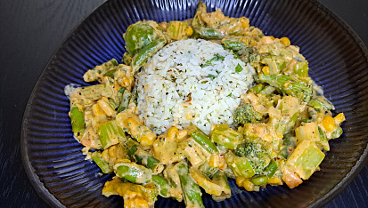 Krémová zeleninová směs na smetaně s rýží