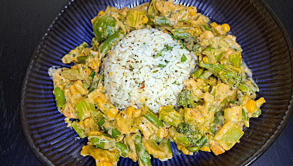 Krémová zeleninová směs na smetaně s rýží