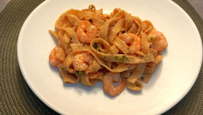 Krémové krevety s česnekem