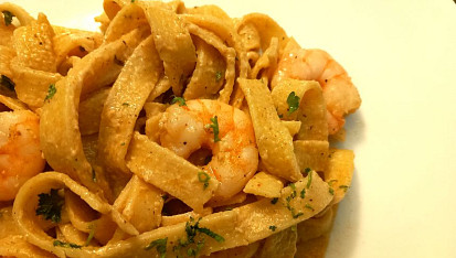 Krémové krevety s česnekem