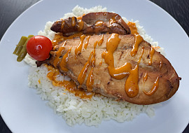 Kuřecí špíz s arašídovým máslem