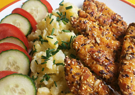 Kuřecí stripsy v sezamu