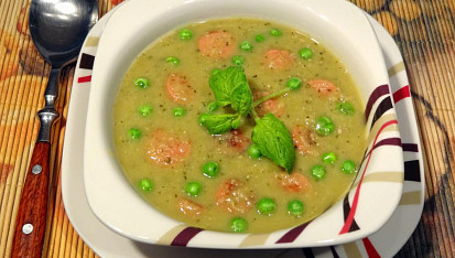 Dvojitá hrachová polévka