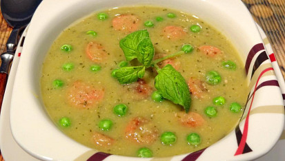 Dvojitá hrachová polévka