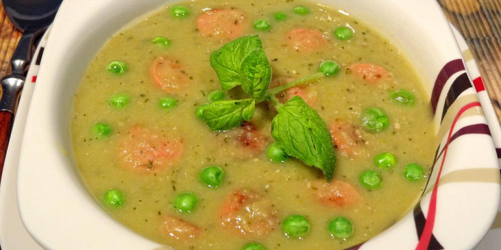 Dvojitá hrachová polévka