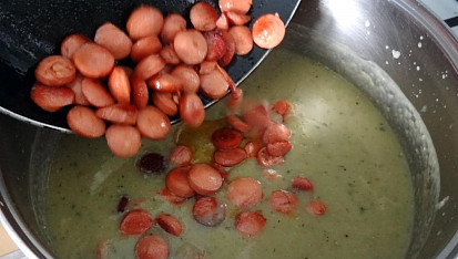 Dvojitá hrachová polévka