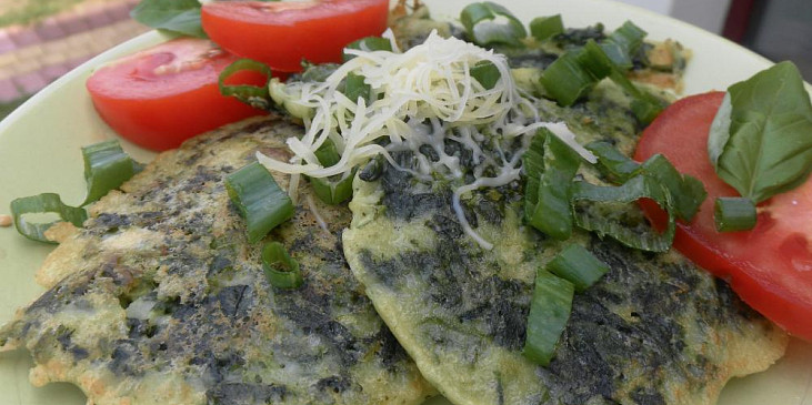 Kynuté špenátové placičky (lívance)