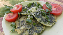 Kynuté špenátové placičky (lívance)