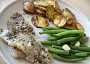Treska s fazolkami a pečenými dukátky
