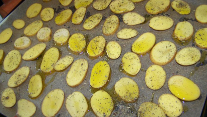 Treska s fazolkami a pečenými dukátky