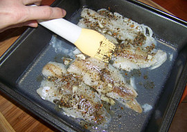 Treska s fazolkami a pečenými dukátky