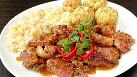 Výpečky s uzenou krkovicí