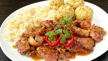 Výpečky s uzenou krkovicí