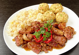 Výpečky s uzenou krkovicí