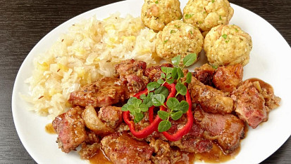 Výpečky s uzenou krkovicí