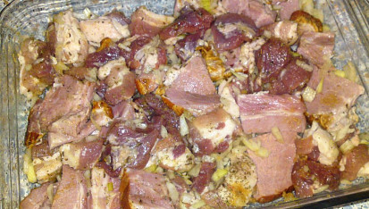 Výpečky s uzenou krkovicí