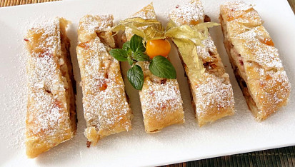 Slavnostní jablečný závin z listového těsta