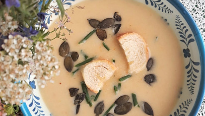 Krémová polévka z kuřecího masa