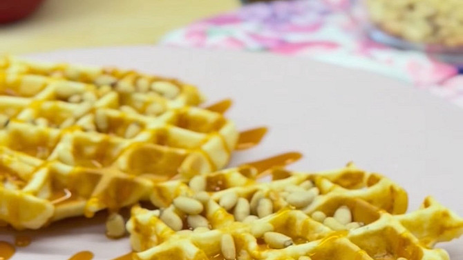 Jablečné vafle à la jablka v županu