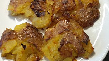 Pečené vařené brambory