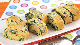 Špenátový závin se šunkou