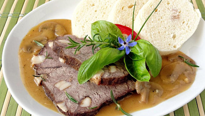 Šumavská dušená hovězí kýta