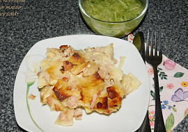 Zapečené těstoviny s uzeným masem