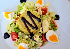 Zeleninový flan a zeleninový salát