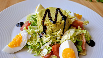 Zeleninový flan a zeleninový salát