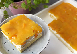 Broskvové řezy s pudinkovou polevou