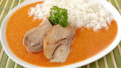 Dušená vepřová plec po budějovicku