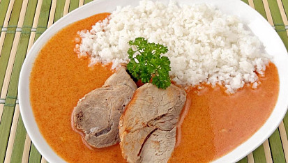 Dušená vepřová plec po budějovicku