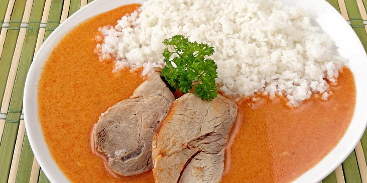 Dušená vepřová plec po budějovicku