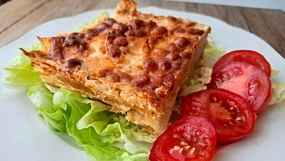 Gratinovaný celer s čedarem