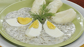 Koprovka s tvarohovými knedlíčky