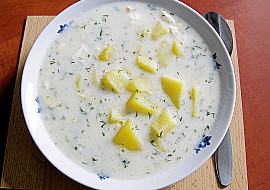 Kyselka s koprem a vařenými vejci