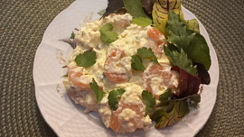 Vajíčková pomazánka s krevetami