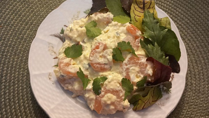 Vajíčková pomazánka s krevetami